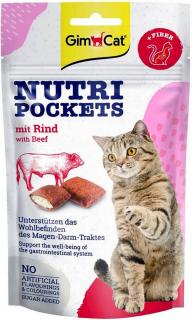 GimCat Kot Nutri Pockets Beef przysmak 60g