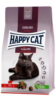 Happy Cat Kot Sterilised (1+) Bavarian Beef Sucha karma z wołowiną 4kg WYPRZEDAŻ