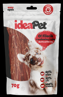 IdeaPet O! Filecik z wołowiną i rybą przysmak 70g WYPRZEDAŻ
