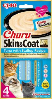 Inaba Ciao Churu Skin  Coat Tuna  Scallop Recipe przysmak 4x14g