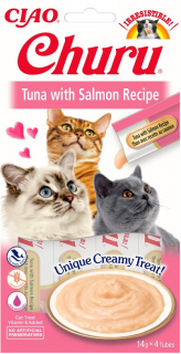 Inaba Ciao Churu Tuna  Salmon Recipe przysmak 4x14g