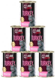 John Dog for Cats Kot Mus Indyk Mokra karma 6x400g