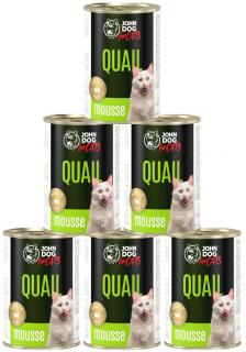 John Dog for Cats Kot Mus Przepiórka Mokra karma 6x400g