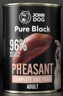 John Dog Pure Black Adult Pheasant Mokra Karma z bażantem dla psa 400g