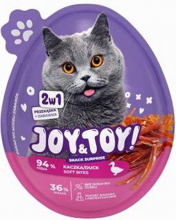 JOYTOY CAT Jajko Niespodzianka Przysmak z kaczką + zabawka 2w1 dla kota