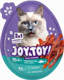 JOYTOY CAT Jajko Niespodzianka Przysmak z tuńczykiem + zabawka 2w1 dla kota