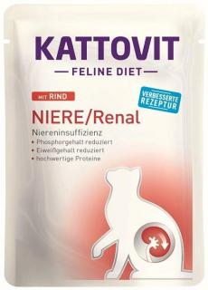 Kattovit Feline Diet Niere/Renal  (Rind) Mokra Karma z wołowiną dla kota 85g