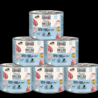 Mac's Pies Puppy Mokra Karma z kurczakiem i cielęciną dla psa 6x200g PAKIET