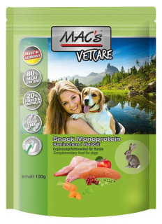 Mac's Vetcare Snack Monoprotein Rabbit przysmak 100g