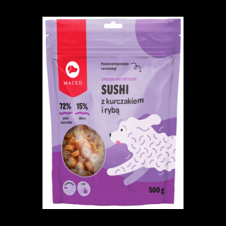 Maced Sushi z kurczakiem i rybą przysmak 500g