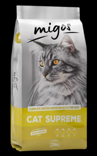 Migos Cat Supreme Kot Adult Sucha Karma 20kg  [Data ważności: 18.06.2025] WYPRZEDAŻ