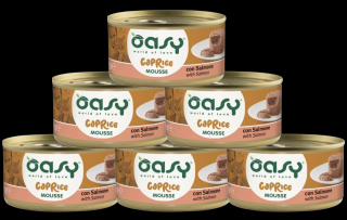Oasy Caprice Mousse with Salmon Mokra Karma z łososiem dla kota 6x85g PAKIET