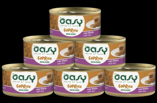 Oasy Caprice Mousse with Veal Mokra Karma z cielęciną dla kota 6x85g PAKIET