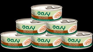Oasy Natural Adult Chicken with Duck Mokra Karma z kurczakiem i kaczką dla kota 6x70g PAKIET