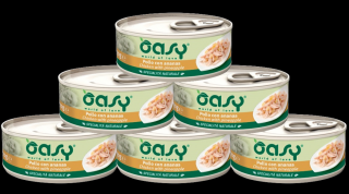 Oasy Natural Adult Chicken with Pineapple Mokra Karma z kurczakiem i ananasem dla kota 6x70g PAKIET