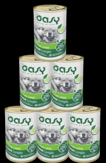 Oasy One Protein Adult Medium/Large Rabbit Mokra Karma z królikiem dla psa 6x400g PAKIET