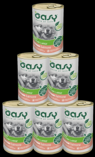 Oasy One Protein Adult Medium/Large Salmon Mokra Karma z łososiem dla psa 6x400g PAKIET