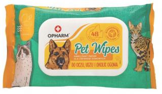Opharm DogsCats Pet Wipes Chusteczki nawilżane do oczu i uszu  48szt.