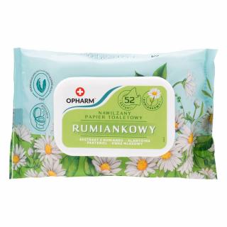 Opharm Nawilżany papier toaletowy RUMIANKOWY 52szt.