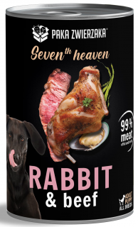 Paka Zwierzaka Pies Seventh Heaven Rabbit  Beef Mokra karma z królikiem i wołowiną 400g