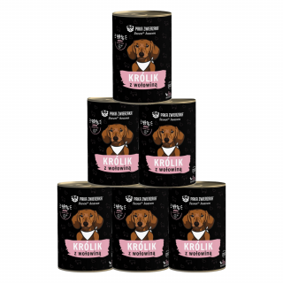 Paka Zwierzaka Pies Seventh Heaven Rabbit  Beef Mokra karma z królikiem i wołowiną 6x400g