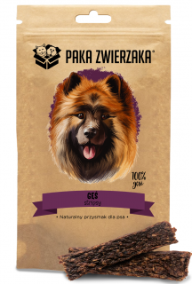 Paka Zwierzaka Pies Stripsy 100% Gęś przysmak 70g