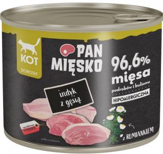 Pan Mięsko Kot Adult Mokra Karma z indykiem i gęsią 200g
