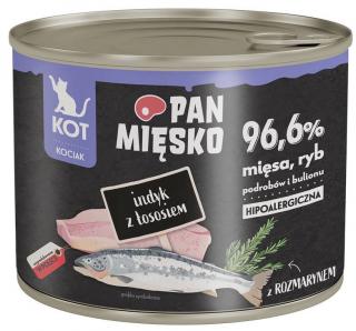 Pan Mięsko Kot Kitten Mokra Karma z indykiem i łososiem 200g