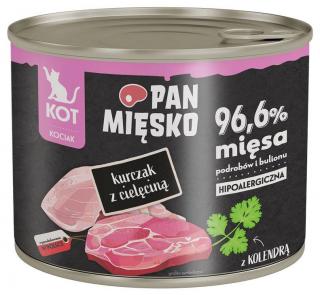 Pan Mięsko Kot Kitten Mokra Karma z kurczakiem i cielęciną 200g