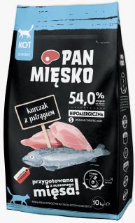 Pan Mięsko Kot Small Adult Sucha karma z kurczakiem i pstrągiem 10kg