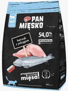 Pan Mięsko Kot Small Adult Sucha karma z kurczakiem i pstrągiem 400g