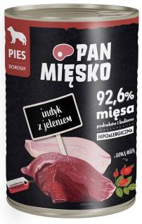 Pan Mięsko Pies Adult Mokra Karma z indykiem i jeleniem 400g