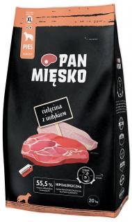 Pan Mięsko Pies Extra Large Adult Sucha karma z cielęciną i indykiem 20kg