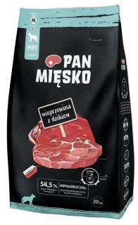 Pan Mięsko Pies Medium Adult Sucha karma z wieprzowiną i dzikiem 20kg
