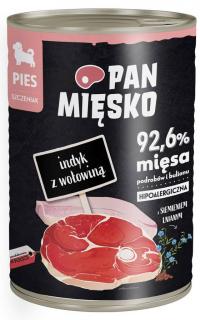 Pan Mięsko Pies Puppy Mokra Karma z indykiem i wołowiną 400g