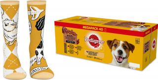 Pedigree Pies Farmer's Selection in Gravy Mokra Karma w sosie 40x100g + SKARPETKI PEDIGREE GRATIS