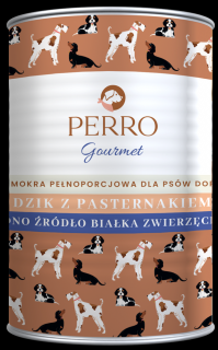 Perro Gourmet Adult Mokra Karma z Dzikiem i pasternakiem dla psa 400g