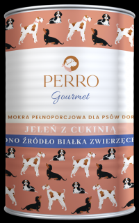 Perro Gourmet Adult Mokra Karma z jeleniem i cukinią dla psa 400g