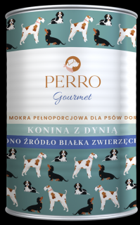 Perro Gourmet Adult  Mokra Karma z Koniną i dynią dla psa 400g