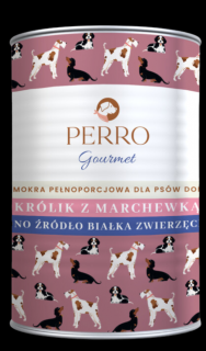 Perro Gourmet Adult Mokra Karma z królikiem i marchewką dla psa 400g
