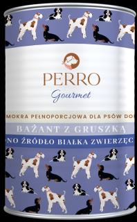 Perro Mokra Karma z Bażantem i gruszką dla psa 400g