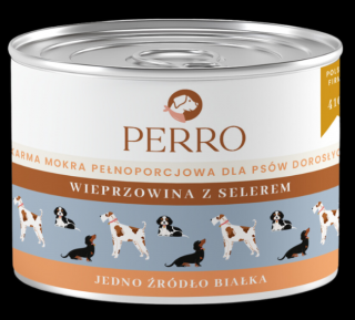 Perro Mokra Karma z wieprzowiną i selerem dla psa 410g