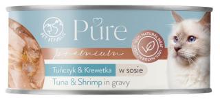 Pet Republic Pure Adult Mokra Karma z Tuńczykiem z krewetkami dla kota 80g