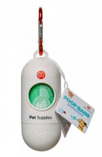 Pet Supplies Pojemniczek z woreczkami na odchody kolor biały nr TC20006