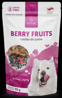 Pokusa Berry Fruits Ciastka z owocami i ziołami przysmak 70g