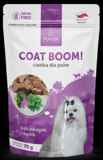 Pokusa Coat Boom Ciastka z algami i ziołami przysmak 70g