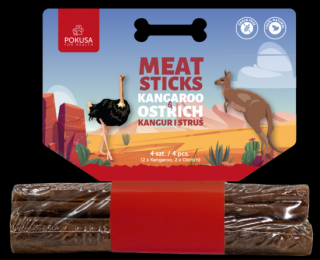 Pokusa Feel the Wild Meat Steak z kangurem i strusiem gryzak 4szt.