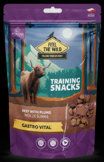 Pokusa Feel the Wild Training Snacks Gastro Vital z wołem i śliwką przysmak 200g