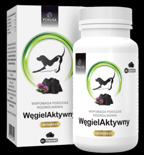 Pokusa GreenLine Węgiel Aktywny dla psa i kota 60 kapsułek