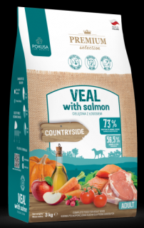 Pokusa Premium Selection Countryside Pies Veal with salmon Sucha Karma  op. 3g